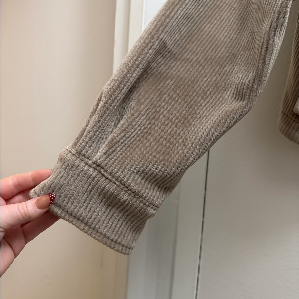 Corduroy Crop Jacket in Taupe - Picture 7 of 10